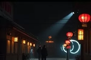 两人在公园长椅上背对背坐着，落叶散落一地
